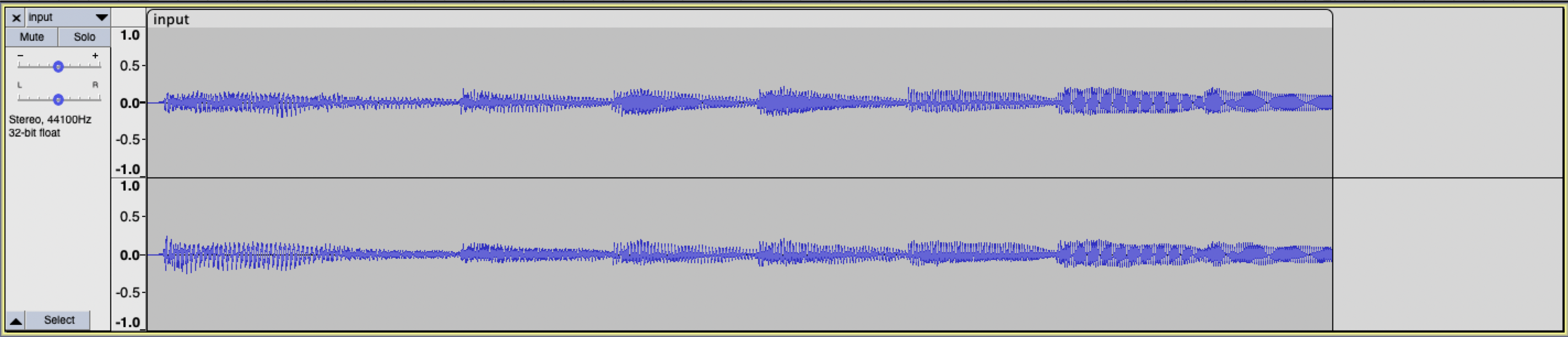 Wellenform der WAV-Datei